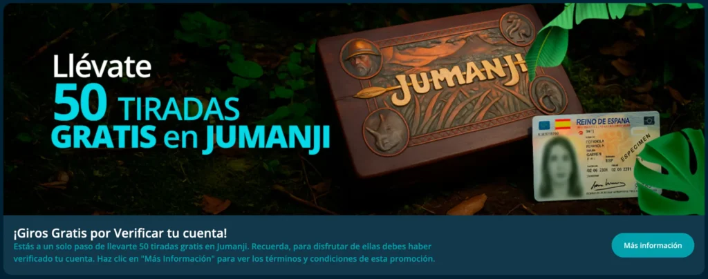 Platincasino 50 tiradas gratis en jumanji